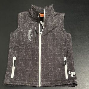 Boys Large Cowboy Hardware Vest- Dark Gray